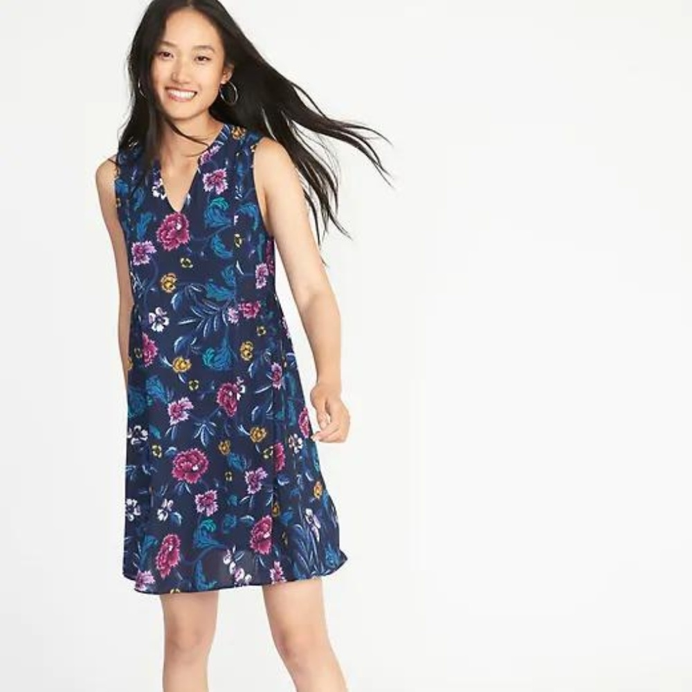 Old Navy Sleeveless Georgette Swing Dress New
